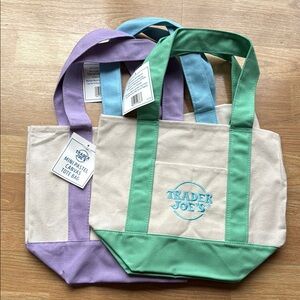 Pastel Canvas Tote Bag Set of 3
